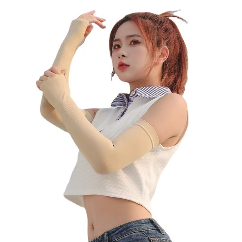 Ice Sleeves for Men and Women, Summer Outdoor Cycling and Driving Sleeves, Arm Guards, All-In-One Cool Ice Silk Sunscreen, Cheap