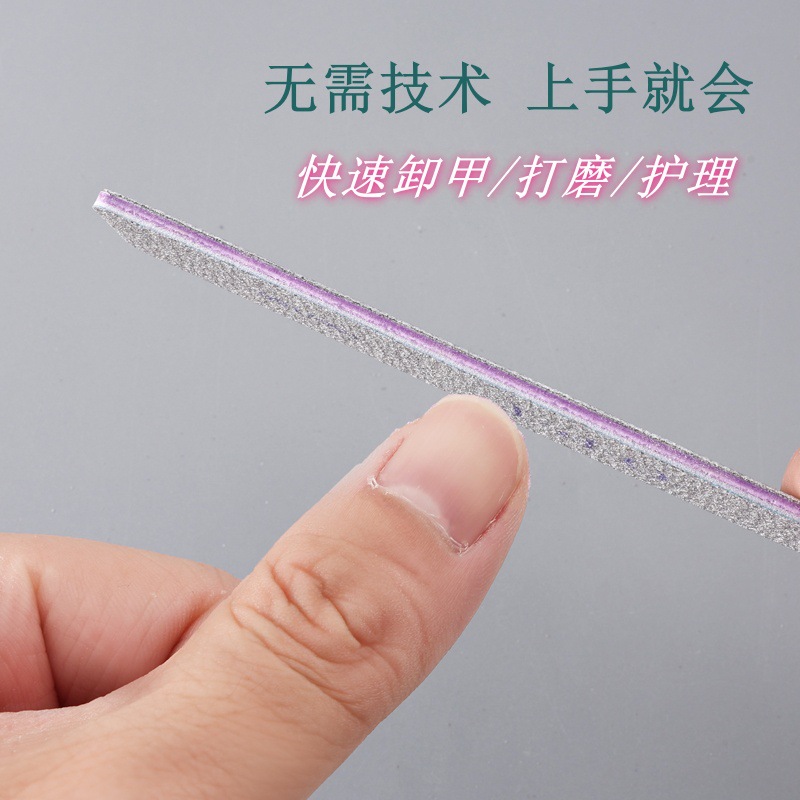 Factory Direct Supply Gray Sand Toothed Half-Moon 100/180 Nail File Double-Sided Wear-Resistant Shaping File Sanding Strip