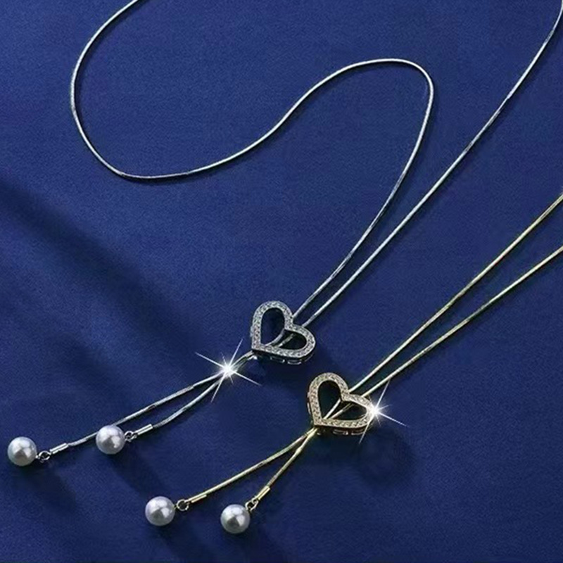 Factory direct supply flower sweater chain female high sense pendant pendant long necklace new tassel jewelry wholesale