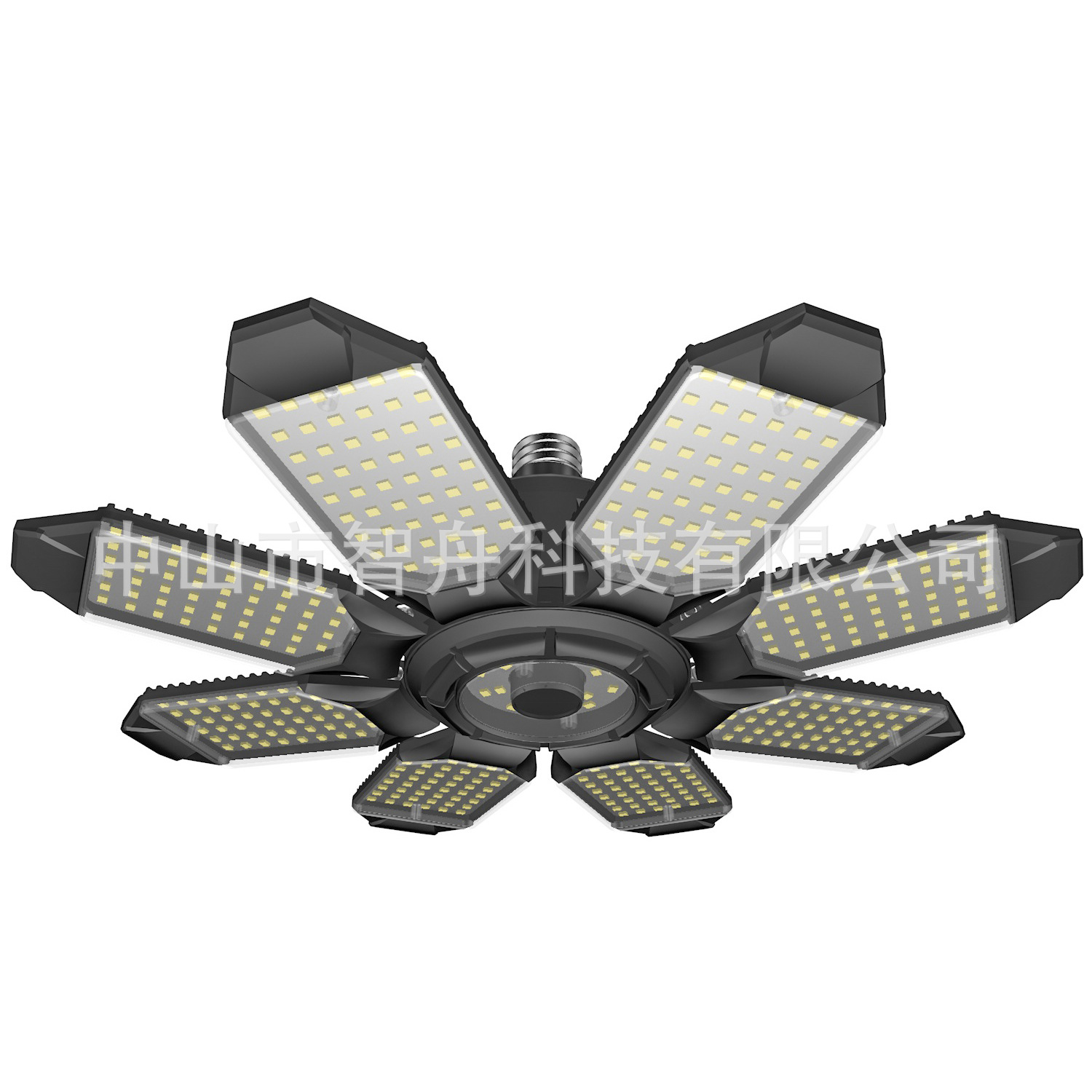 Кросс-бодрствующий новый продукт, заводская модель 8 1, шести- и восьмилистная лампа для гаража, складная LED лампа для склада