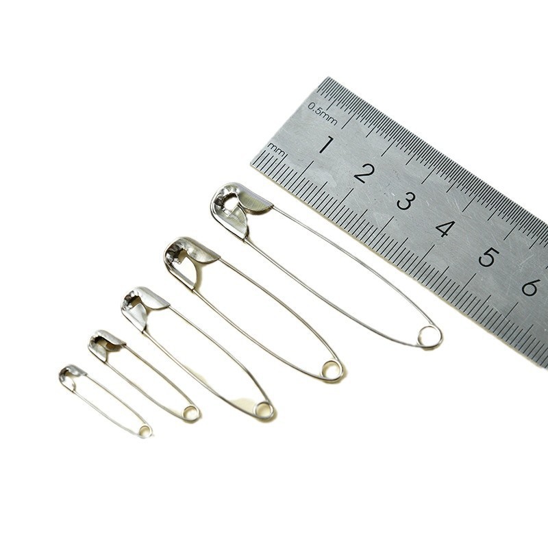 Source Manufacturer Barrel-Packed Nickel-Plated Safety Pins, Paper Clips, Simple Large Pins, Tube-Packed Children's Office Supplies