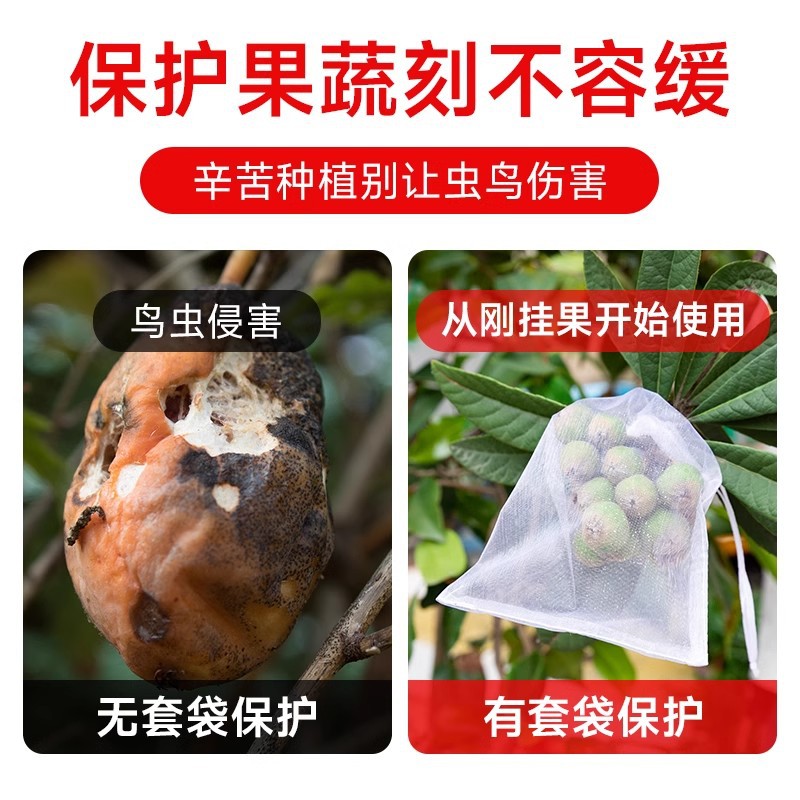 Fruit Bagging Anti-Bird Mesh Bag, Special Bag for Insect-Proofing Melons and Fruits, Fig, Loquat, Grape, Peach, Strawberry Protection Bag