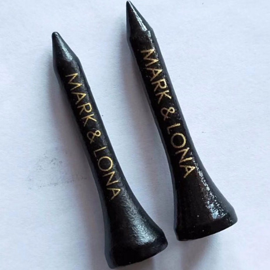 Bamboo Golf Spikes Source Manufacturer Imitation Ivory Golf Spikes Can Be Printed with Logo and Multiple Styles of Tee