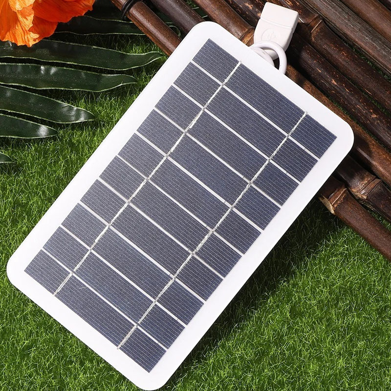 5V2W Solar Panel Mobile Phone Charger Monocrystalline Silicon Outdoor Waterproof Wired Power Generation System Small Component