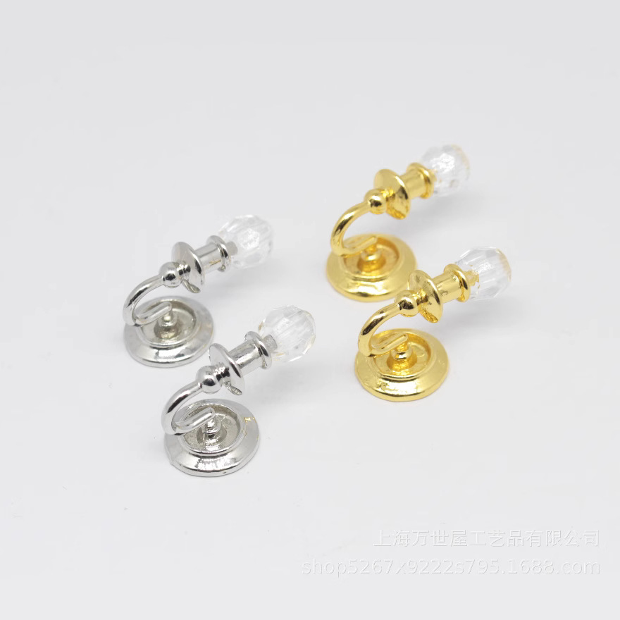 1:12 Кукольный домик мини искусственная настенная лампа пара золото/серебро (не светится)