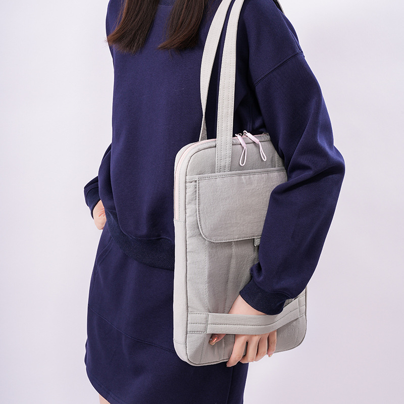 Laptop Shoulder Bag, Multi-Purpose Tote Bag, Simple Commuter iPad Protective Bag, Trendy Brand Multi-Color Handbag