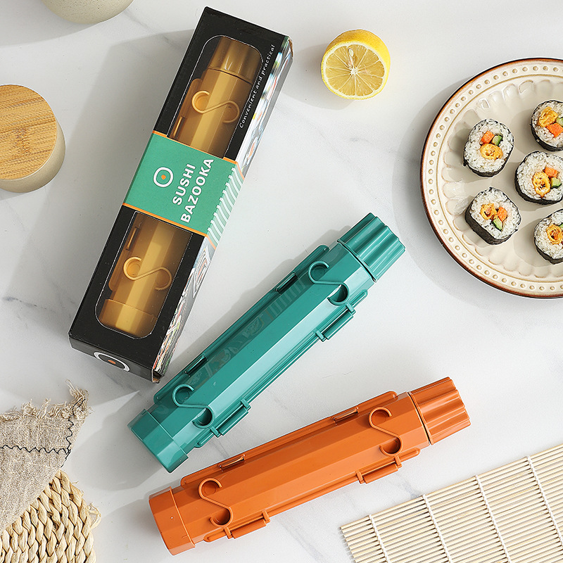 Cross-Border Amazon Stripesd Sushi Mold Household DIY Rice Ball Mold Tool Set Kitchen Sushi Rocket Tube