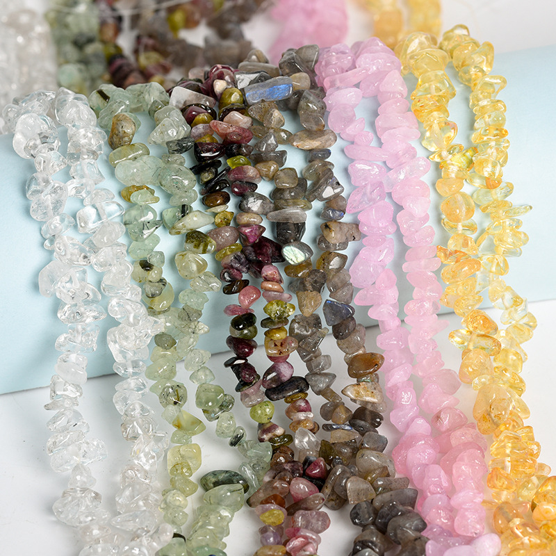 Gravel loose beads DIY jewelry accessories colored stones with crystal gravel semi-finished irregular beaded turquoise