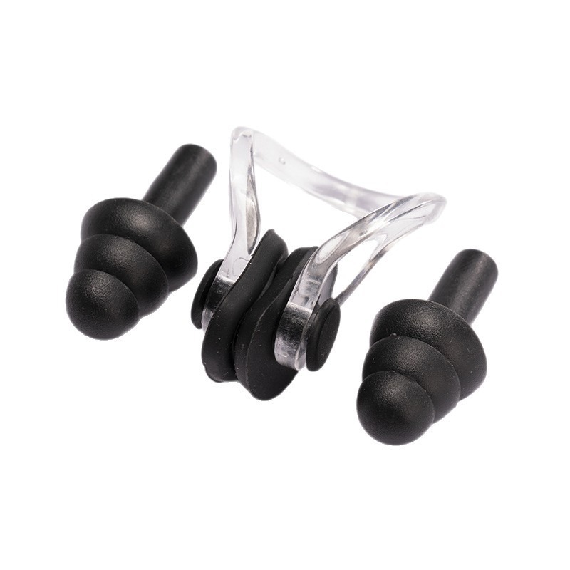 Factory Wholesale Nose Clip Earplug Set, Anti-Water Ingress, Anti-Noise, Swimming, Fitness and Sleep Available, Support Customized Logo