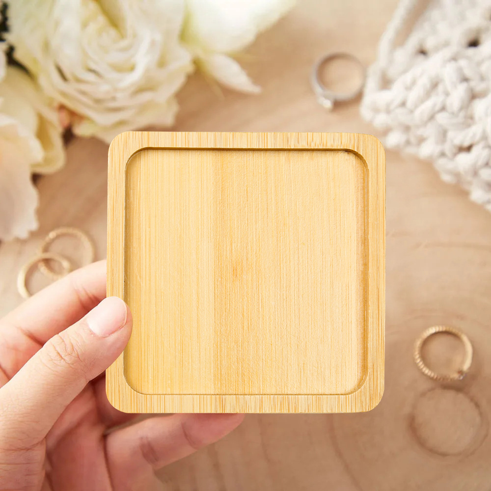 DIY Bamboo Coaster Mosaic Insulated Placemat Primary School Student Dining Table High-End Table Mat Bamboo Wooden Tea Coaster Wholesale