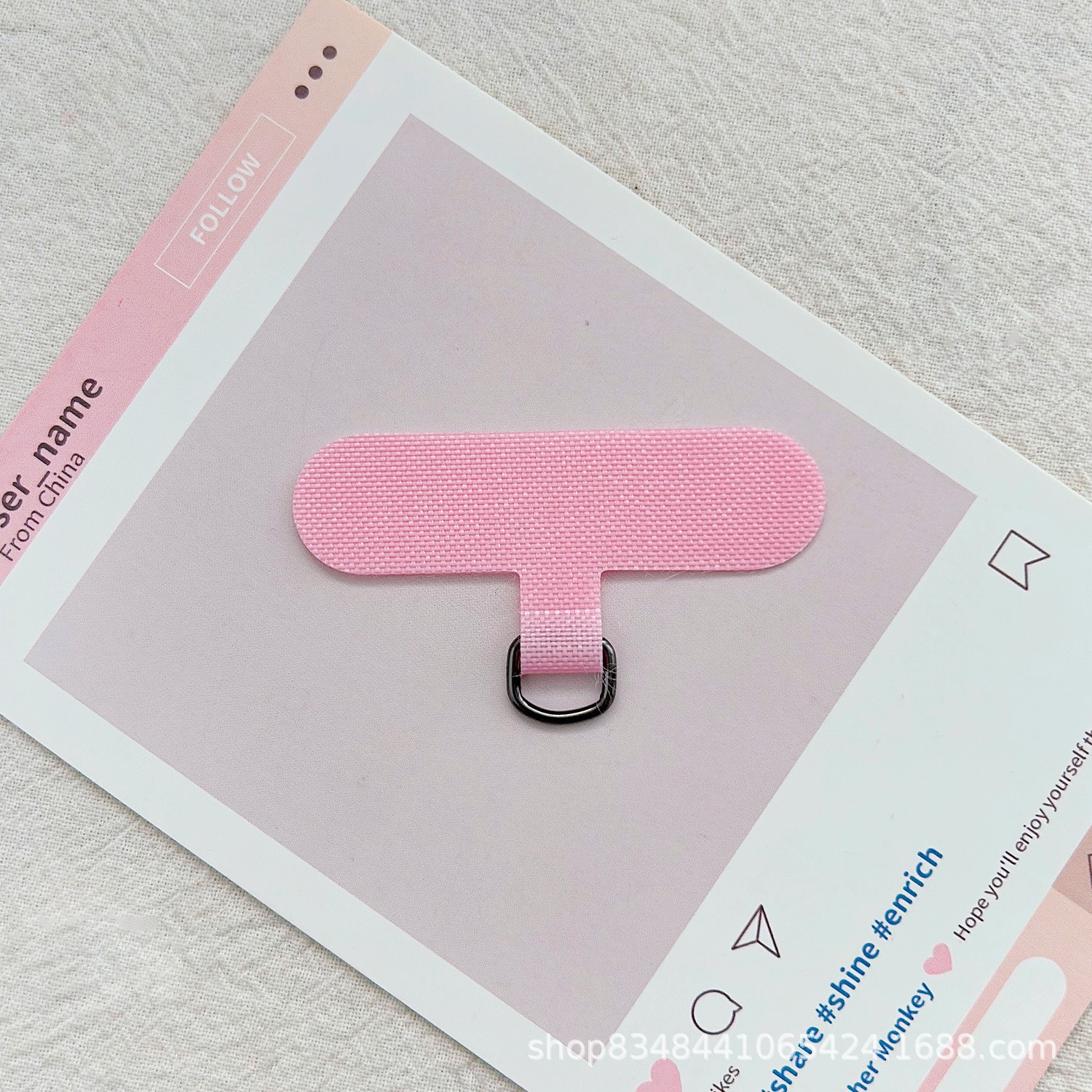 Factory Direct Sales Mobile Phone Fixed Gasket Lanyard Gasket Strong Mobile Phone Lanyard Patch D Buckle Gasket Back Patch Clip