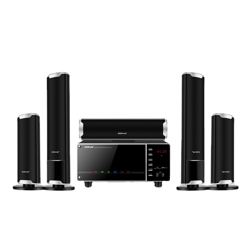 Qisheng Home Theater 5.1 Set Audio Combination High and Low Home Fiber Optic Coaxial Amplifier Subwoofer Ktv