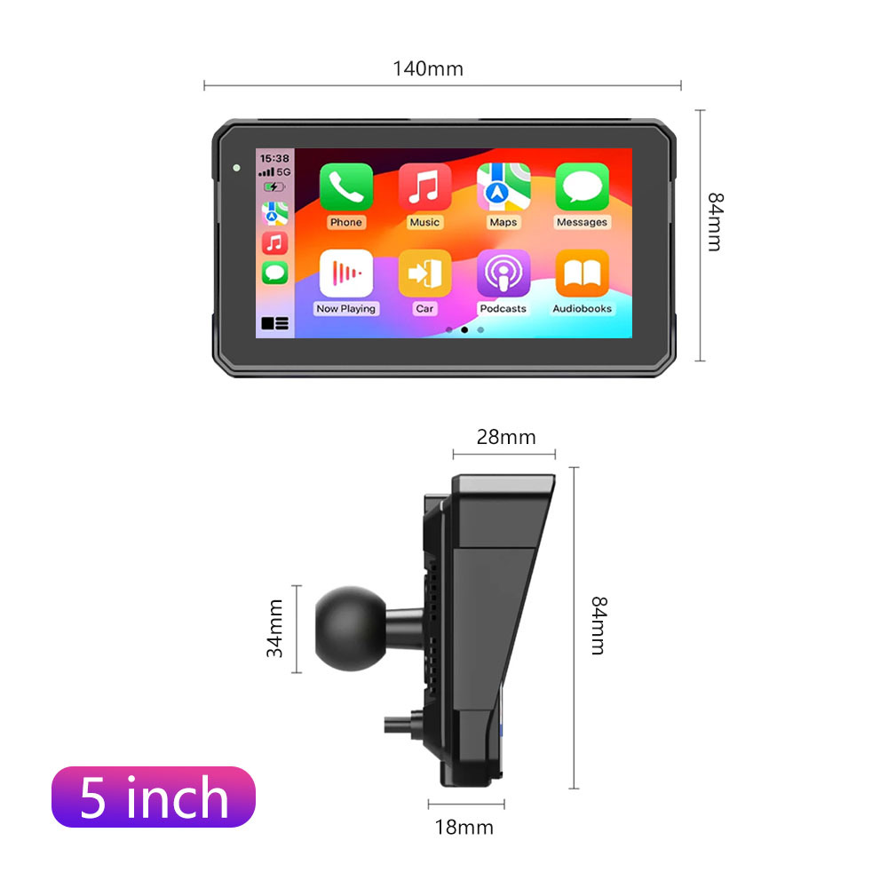 Cross-Border 6inch Motorcycle Driving Recorder Wireless Carplay Android Auto Gps Screen Projection Recorder