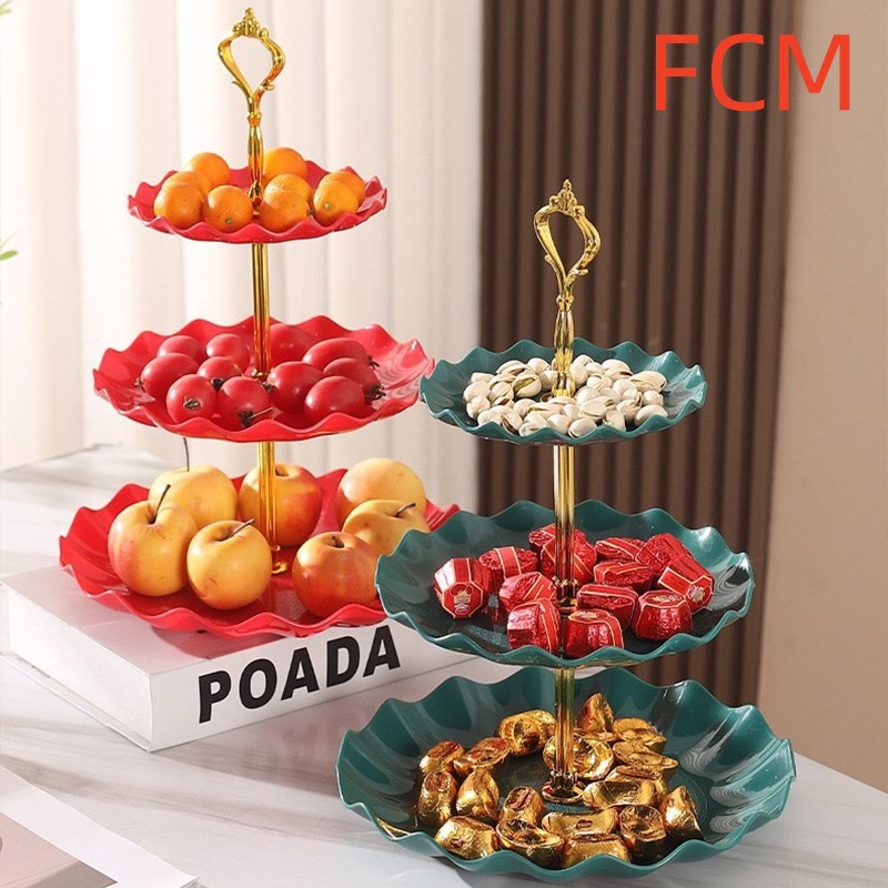 Европейская трехуровневая фруктовая тарелка для домашнего использования