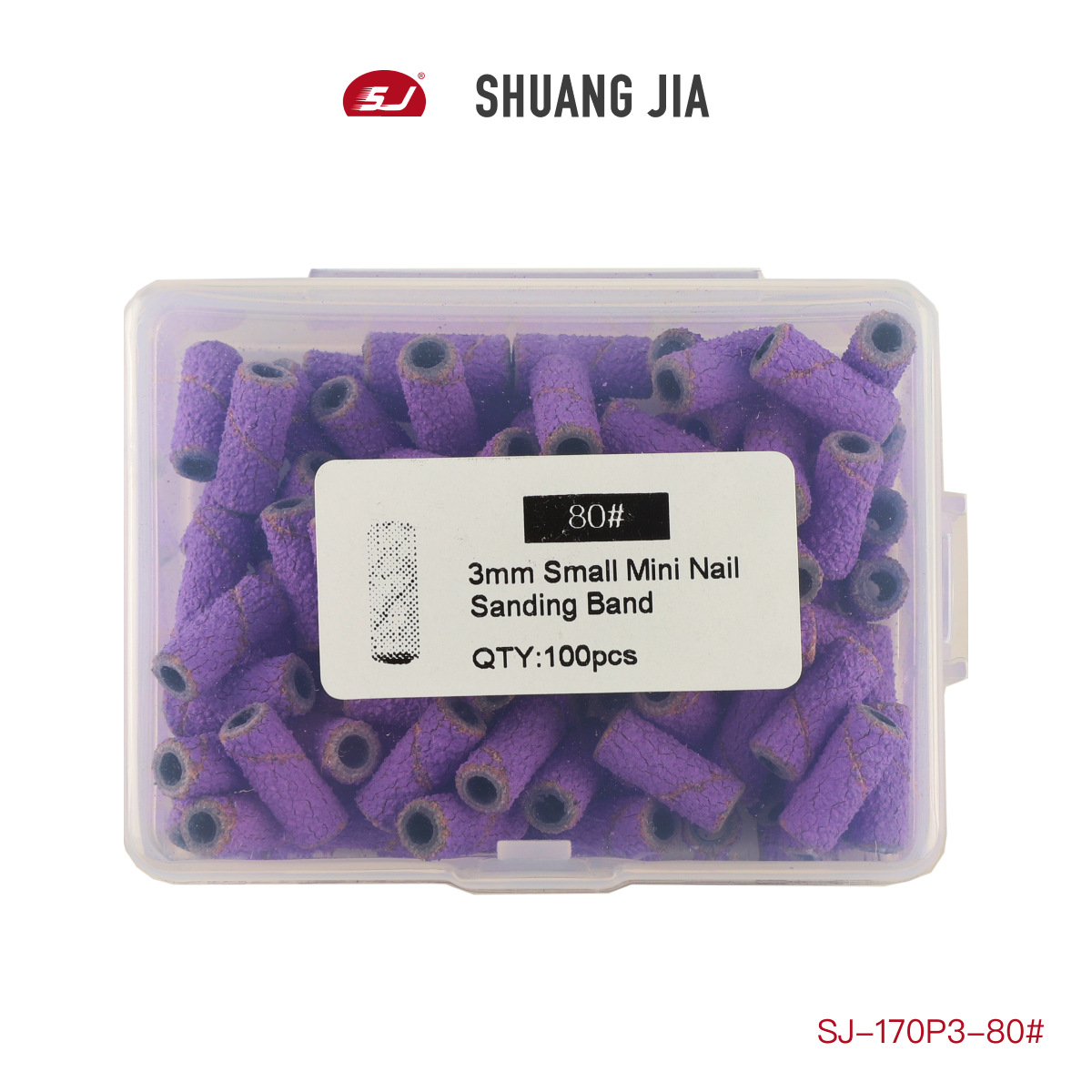 [Shuangjia] new 3mm2023 polishing fast purple nail removal tool polishing head accessories sandpaper fans