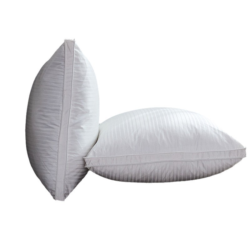 Genuine down Pillow, 100-Count Cotton Satin White Goose down Composite Pillow, Specially Designed for Five-Star Hotels, Cervical Spine Protection Pillow