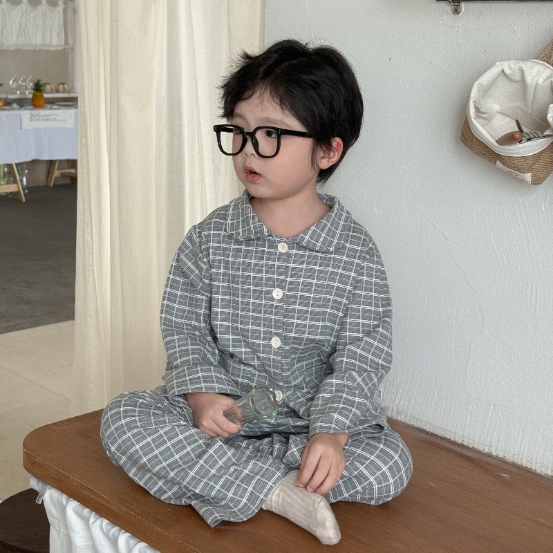 [Bragode Velvet] Children's Anti-Static Pajamas, Stylish Cardigans, Ins Style Home Clothes Sets for Babies