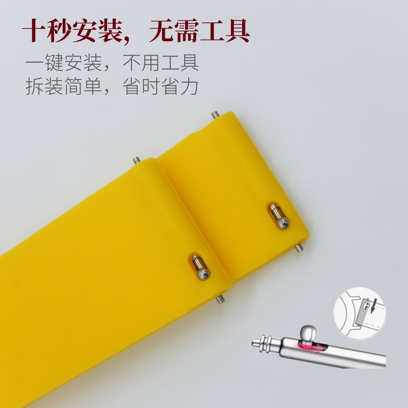 Universal Smart Silicone Strap Sport Waterproof Sweatproof Fluororubber Watch Strap Huawei Mi Bracelet Wristband Accessories