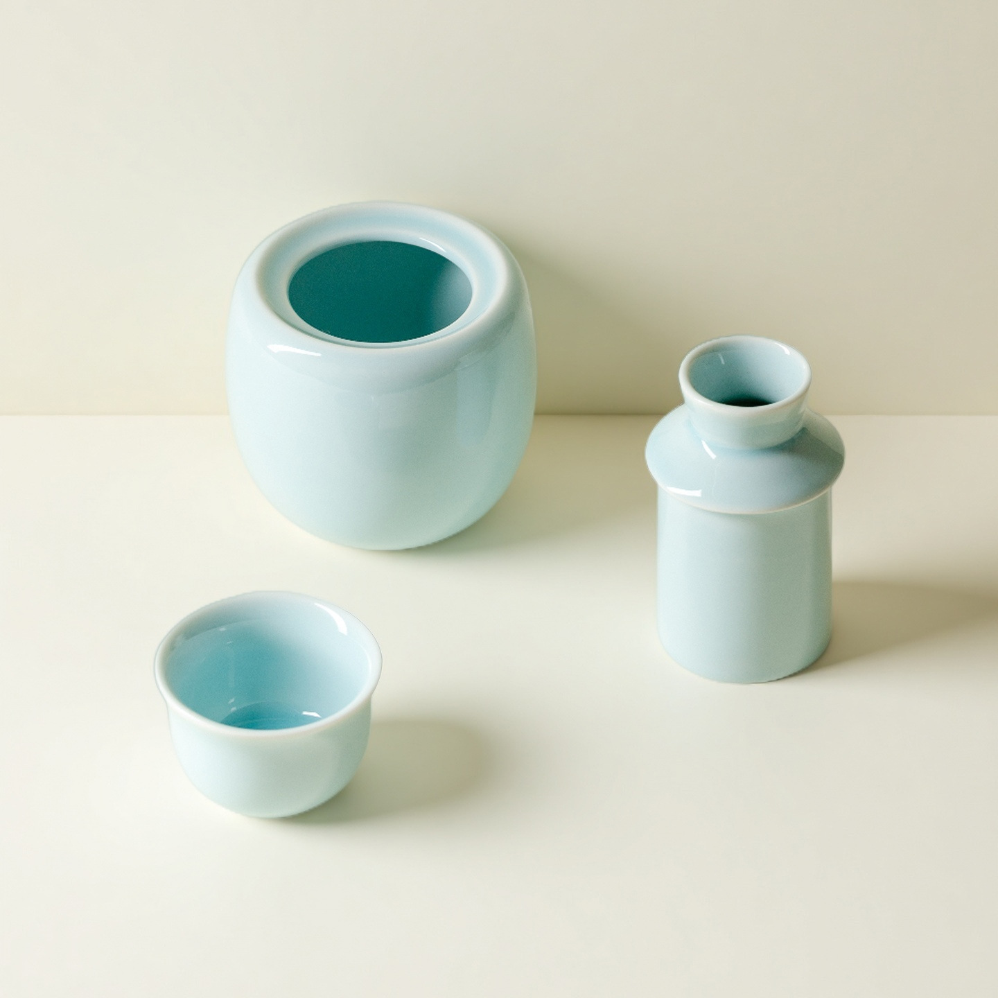 Mojing Celadon Sky Blue Wine Warmer Ceramic Wine Pot Household Hot Wine Pot Yellow Wine Clear Wine Wine Set Clearance