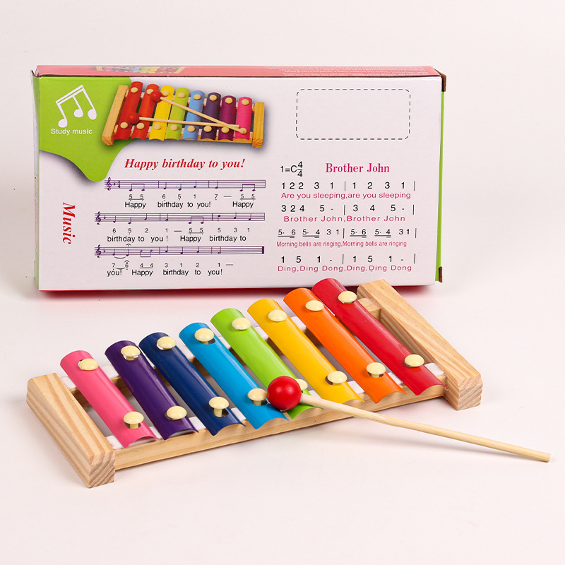 Производитель деревянных музыкальных инструментов для младенцев и маленьких детей, игрушки для детей 1-3 лет, ксилофон с восьминотной шкалой