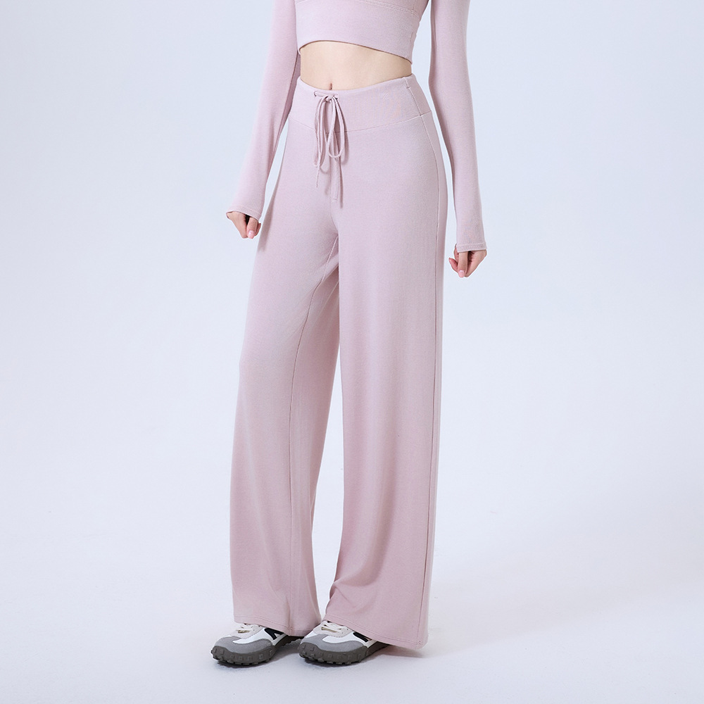 Nude Thermal Storage Wide-Leg Sports Pants, Loose Slimming Drape Sports Pants, Outdoor Running Yoga Pants, Straight Pants