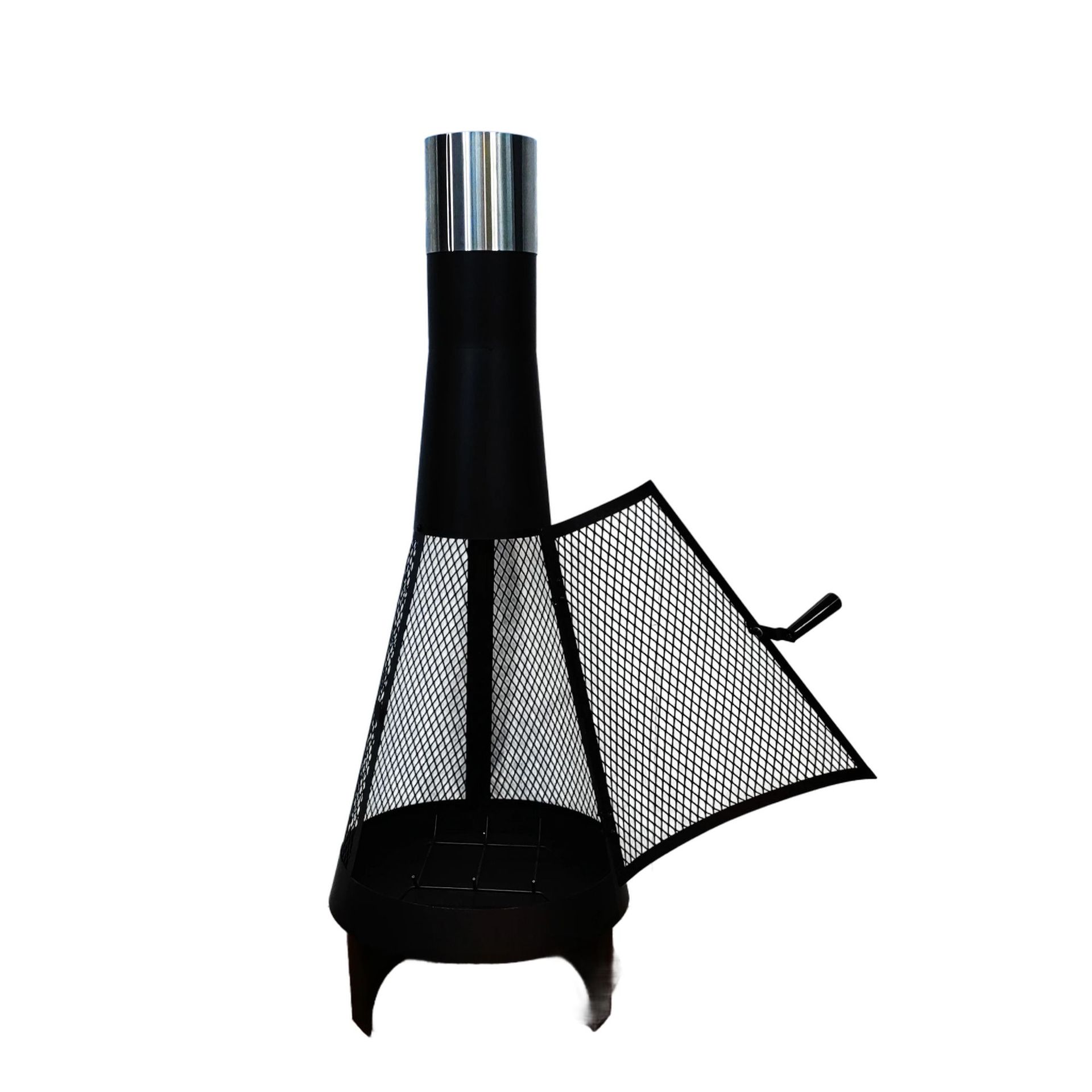 Hao-hyun Outdoor Metal Mesh Rocket Tower Heating Stove Burning Stove Courtyard Oven Household Carbon Stove Cross-border Customization