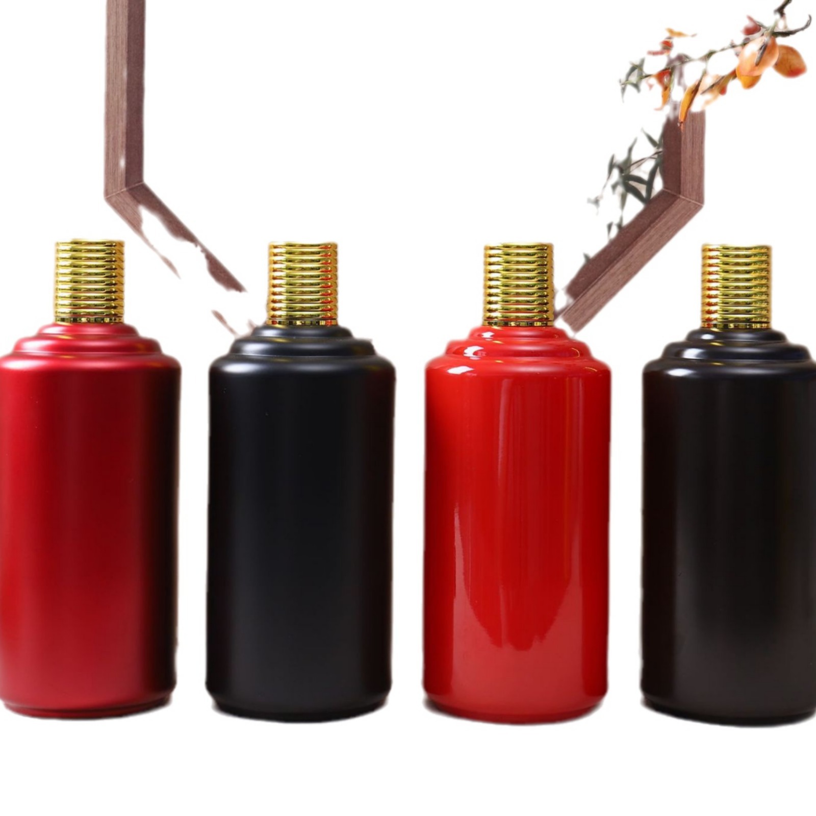 Factory in stock wholesale one catty empty wine bottle 500ml glass wine bottle maotai town imitation ceramic liquor bottle full set