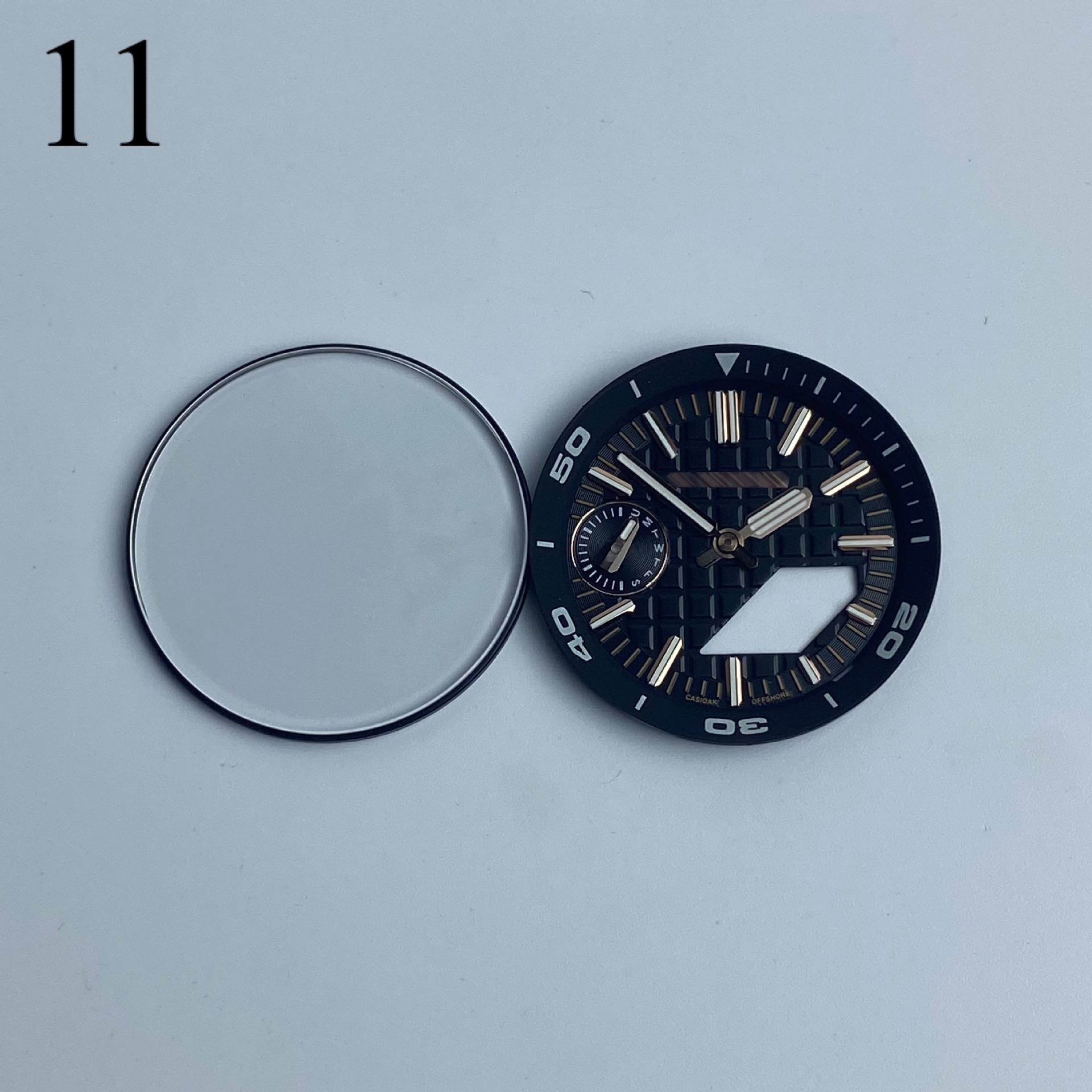 GA2100 farm Oak modified metal dial literal plate surface inner shadow ring pointer sapphire lens four sets