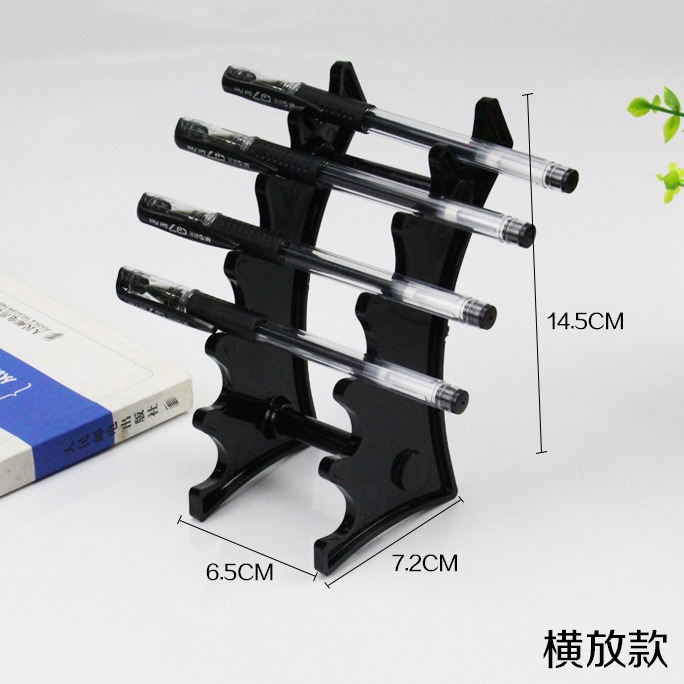 Pen Holder Horizontal Display Rack Transparent Plastic Pen Ballpoint Pen Pen Holder Makeup Eyebrow Pencil Eyeliner Holder Stationery Display Rack