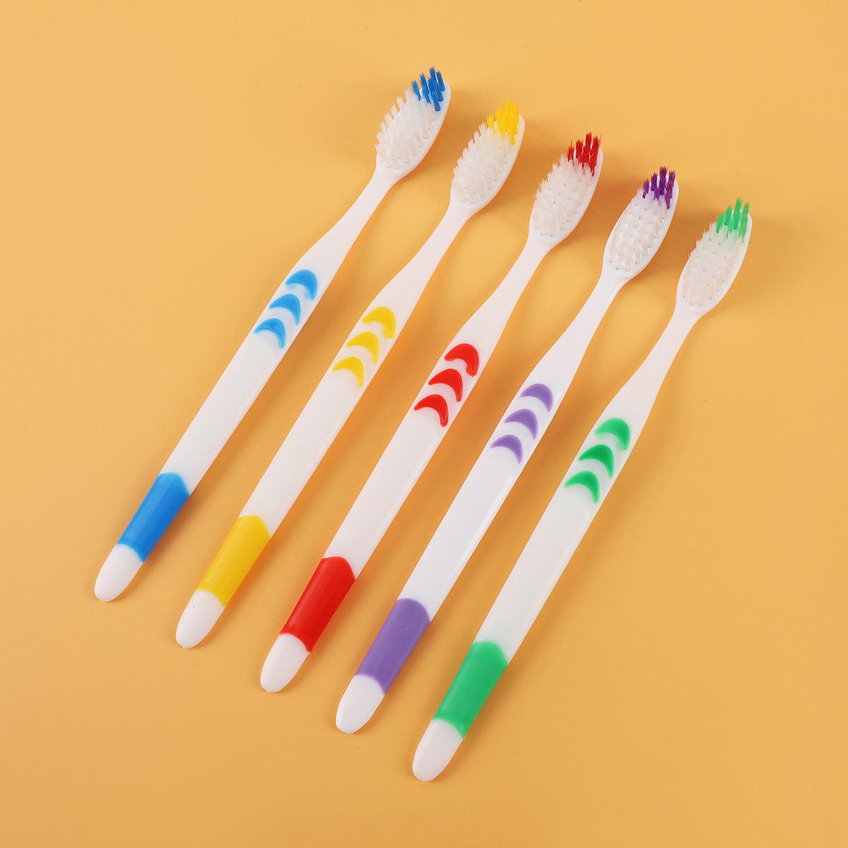 Homestay Comfortable Men's and Women's Two-color Brushed Toothbrush Single Adult Disposable Soft Toothbrush Home Pack Wholesale