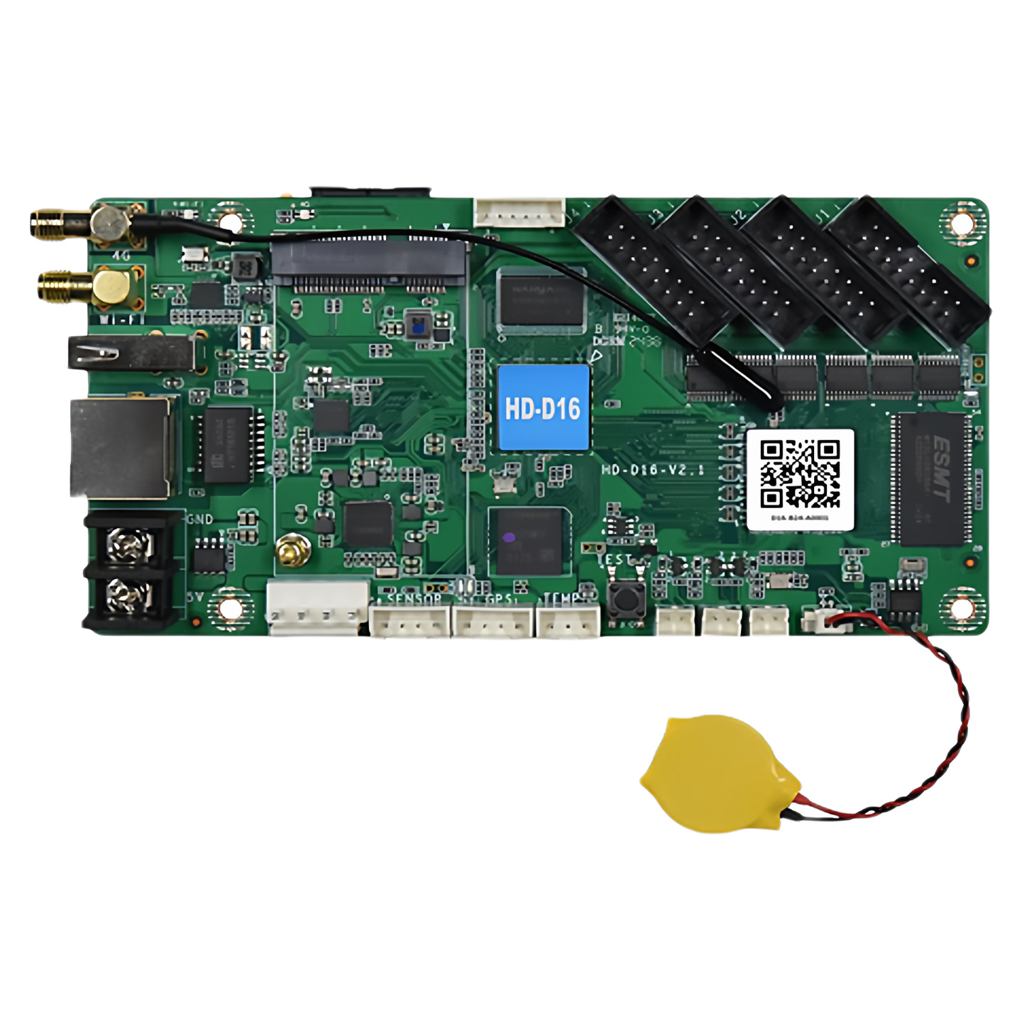 Gray Scale Hd-D16 Network Port U Disk Wi-Fi Motherboard Indoor Digital Screen Full Color Led Display Asynchronous Control Card