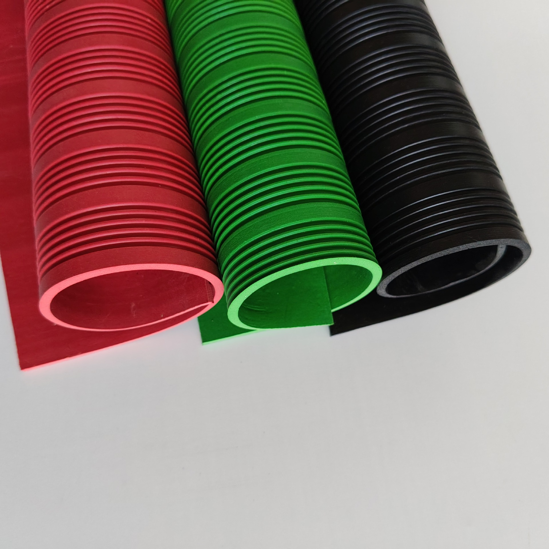 Colorful Stripesd Non-Slip Rubber Mat Insulating Rubber Black Red Green Power Distribution Room 3Mm5Mm Thick Oil-Resistant Floor Mat