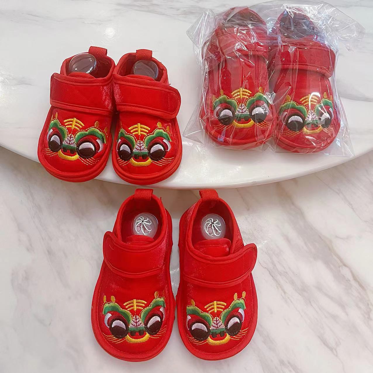 Thousand-layer Sole Baby Shoes Tiger Shoes Glossy Kidsren's Ethnic Style Kidsren's Shoes Tiger Style