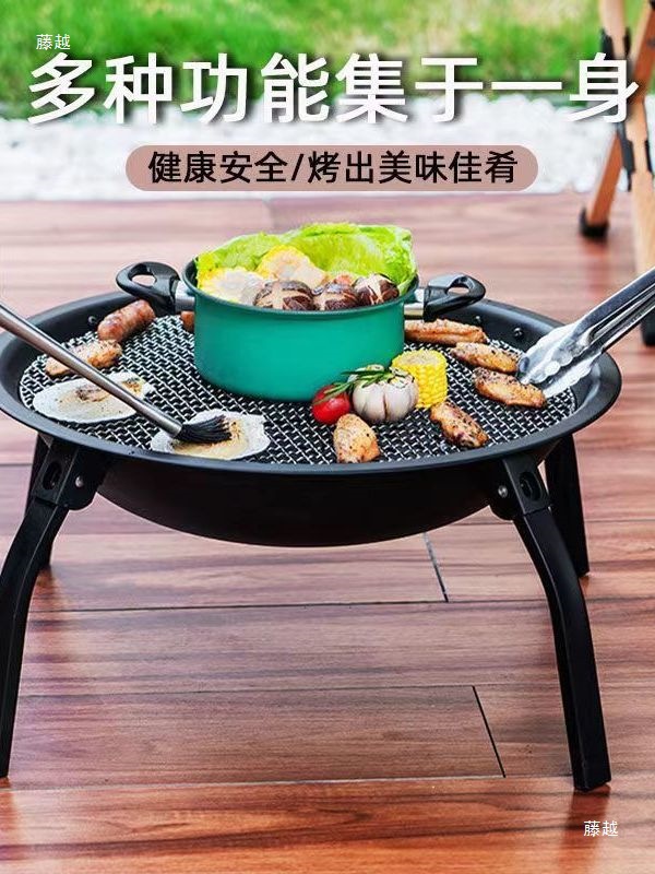 Cast Iron Pot Old-Fashioned Stove Burning Firewood Traditional Charcoal Charcoal Grill Heating Stove Rural Household Winter Indoor