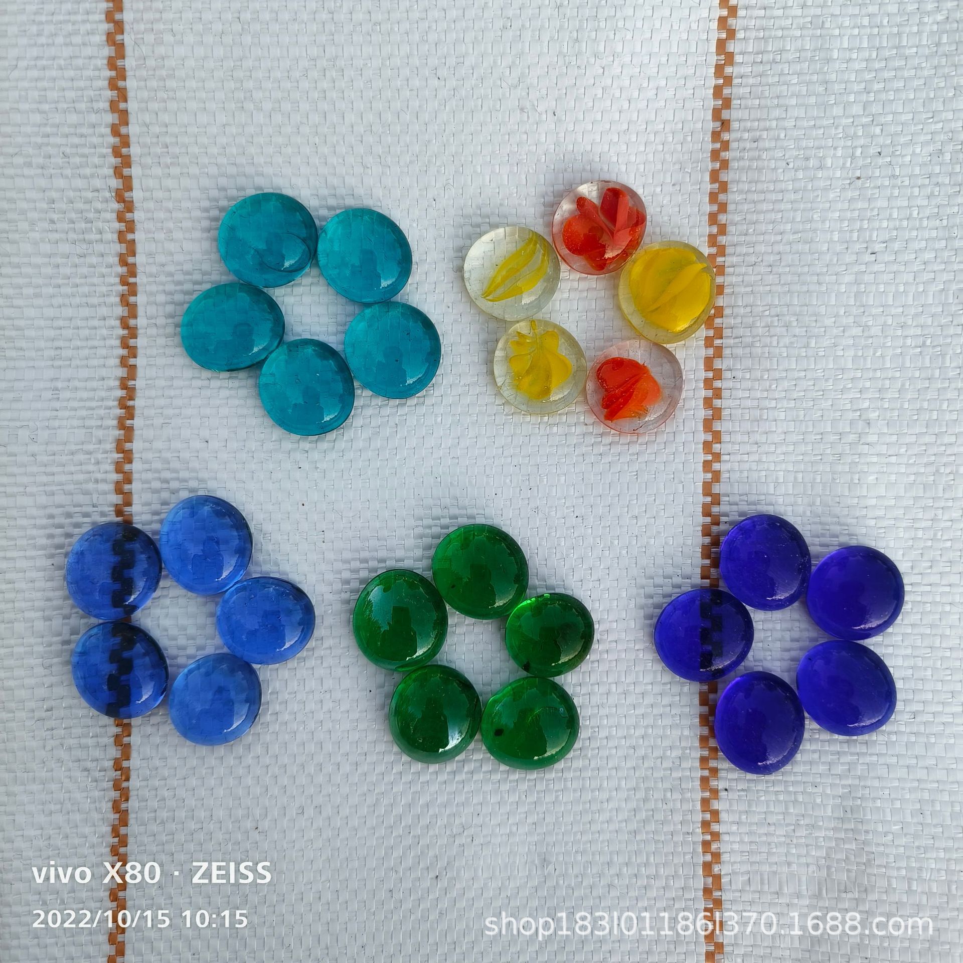 Archaeological Glass Flat Beads, Irregular Cashew Stone, Manufacturer Wholesale, Multi-Color Aquarium Fish Tank Landscaping Decorative Glass Stones, Colored Stones