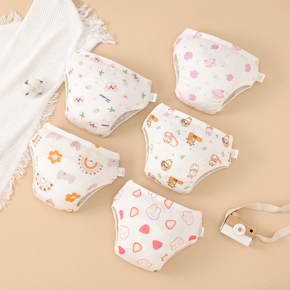 Baby Toilet Training Pants Boys and Girls Underwear Study Pants Waterproof Washable Diaper Diapers