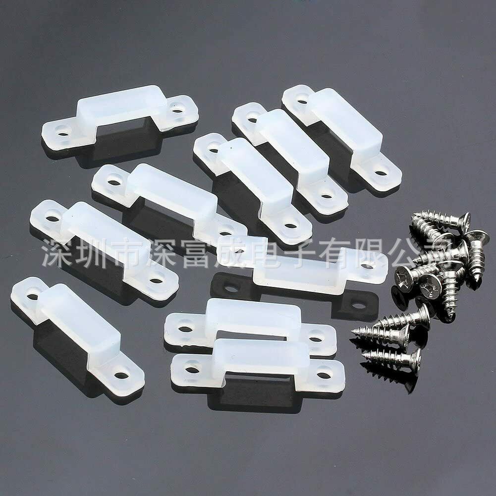Suitable for 5Mm8Mm10Mm12Mm Width Led Light Strip Silicone Clip New Material 5050 Light Strip Fixed Buckle