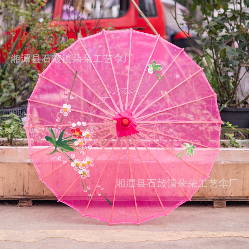 Silk Umbrella, Transparent Dance Craft Umbrella, Photography Decoration, Ceiling Costume Props, Umbrella, Han Dynasty Catwalk Performance Cheongsam Umbrella