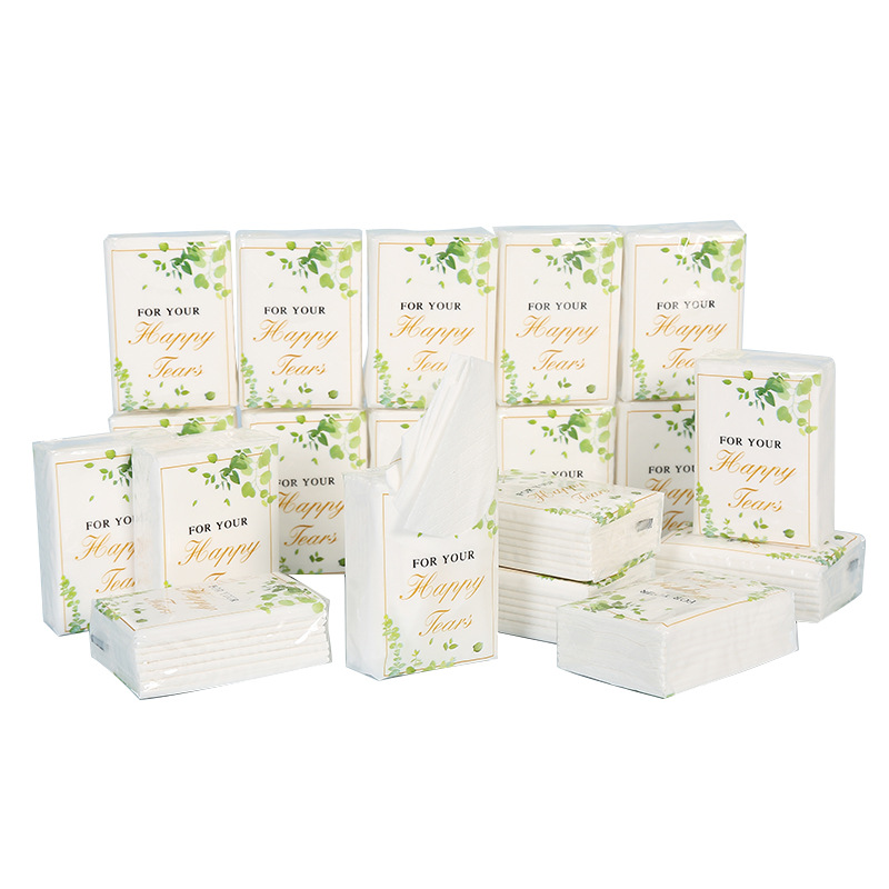 Customized Handkerchief Paper, 3 Layers, 8 Sheets, Wedding Banquet Facial Tissue, Napkin Wholesale, Portable Small Package Tissue Customization