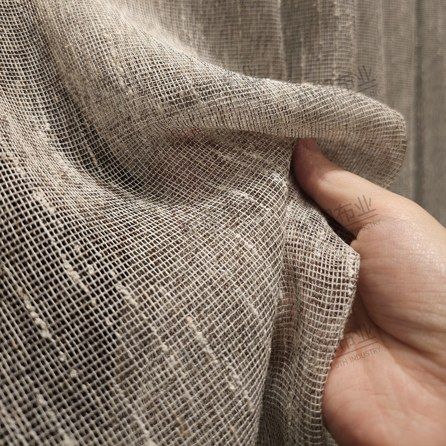 Casual Accessible Luxury Linen Modern High-End Gauze Curtain Light-Impermeable Scandinavian Living Room Bedroom Tulle Curtain Window Screen