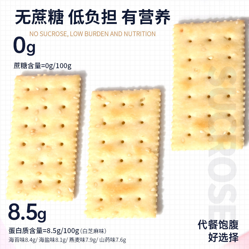 Peppito Low Sugar Sea Salt Soda Crackers 405g Salty Packaged Snacks for Pregnant Women Breakfast Soda Crackers