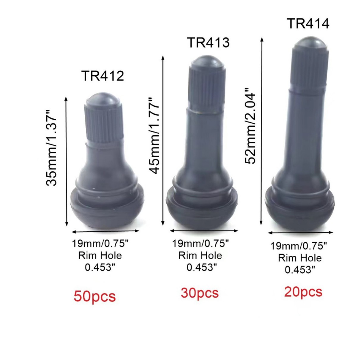 Tr414 Aluminum Alloy Car Tire Valve Vacuum Tire Tubeless American Valve Valve