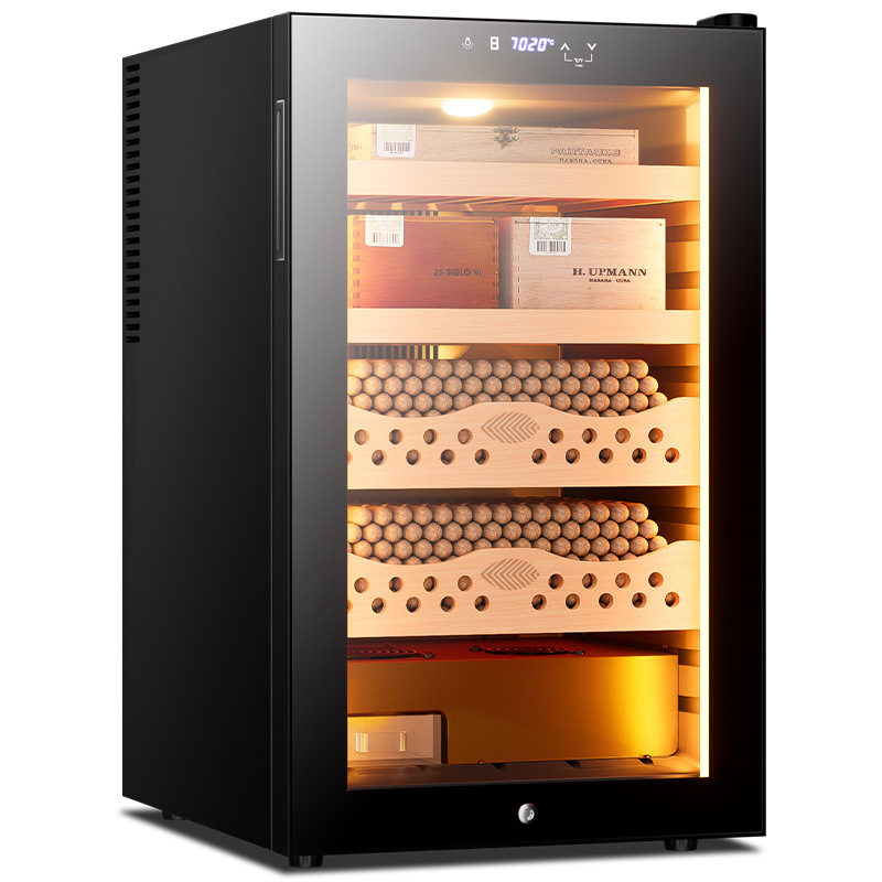 Eggplant Dragon 68C Cedar Cigar Cabinet Electronic Small Temperature Control Humidity Household Tea Constant Temperature Red Wine Cabinet