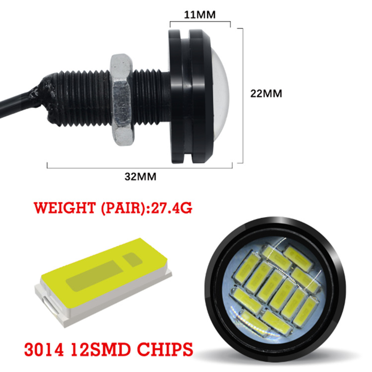 Прямые продажи новейший усовершенствованный 4014Led авиационный свет 12Smd автомобильный мотоциклетный высокояркий водонепроницаемый вспышка модифицированный свет