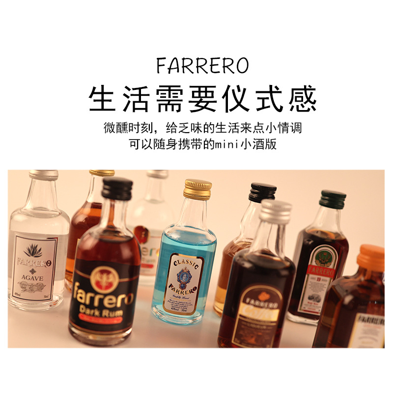 Mini Version of Foreign Wine Whiskey Manufacturer Oem Oem Custom Processing Base Wine Bailey Sweet Brandy Small Bottle Wine