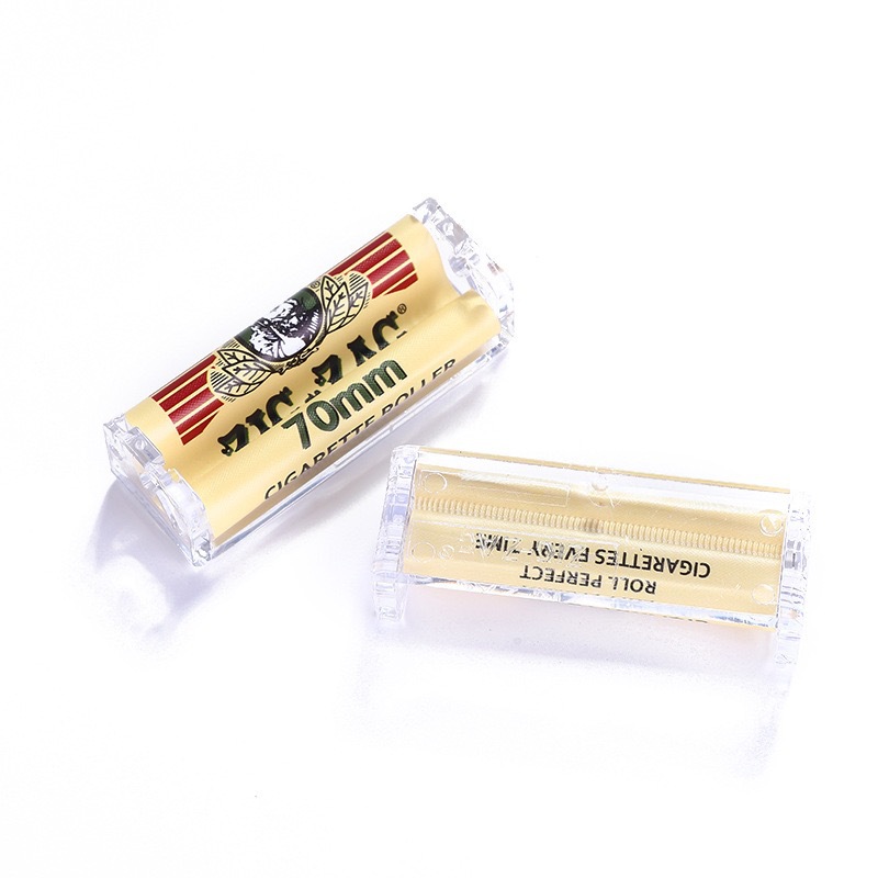 70/78/110mm Acrylic Plastic Cigarette Rolling Machine Old Man's Head Manual Cigarette Rolling Machine Mini Portable Tobacco