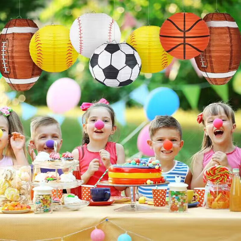 Basketball football paper lantern sports festival props decoration sports mall scene layout rugby