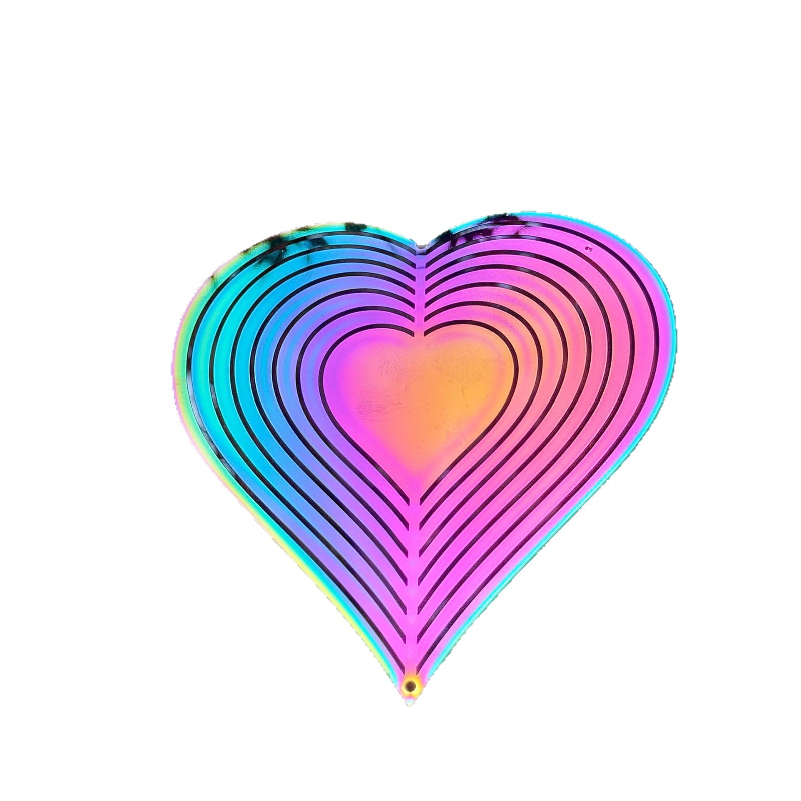 Cross-Border Colorful Collection Stainless Steel Mandala Bearing Rotating Wind Chime Butterfly Home Decoration Wall Hanging Ornament