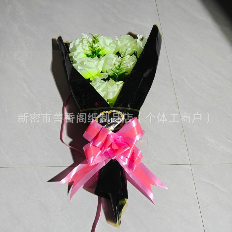 Funeral Supplies Artificial Bouquet Chrysanthemum Funeral Home Decoration Supplies Mourning Commemorative Supplies Qingming Sacrificial Bouquet