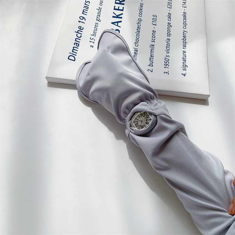 Plus Size Horseshoe Sleeves Ice Silk Ice Sleeve Gloves Women's Driving Sun Protection Sleeves Loose Breathable Arm Guards Uv Protection Outdoor